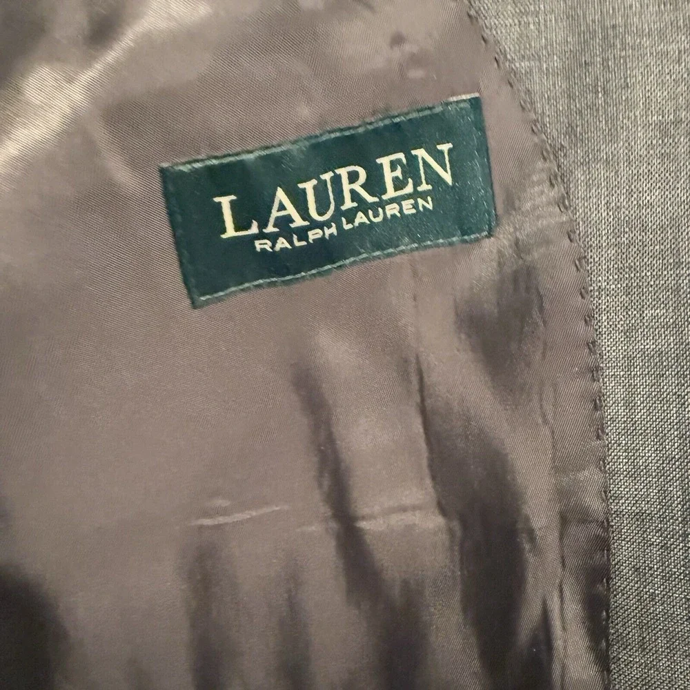 Lauren Ralph Lauren Lord&Taylor Men 100%‎ Wool Blazer Suit Sport Coat Gray 38R